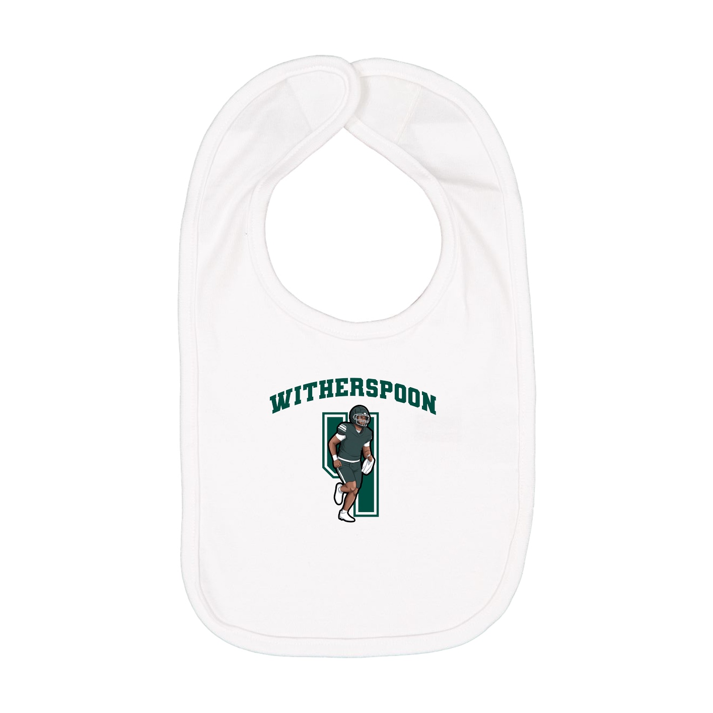 Infant Bib — Number in White