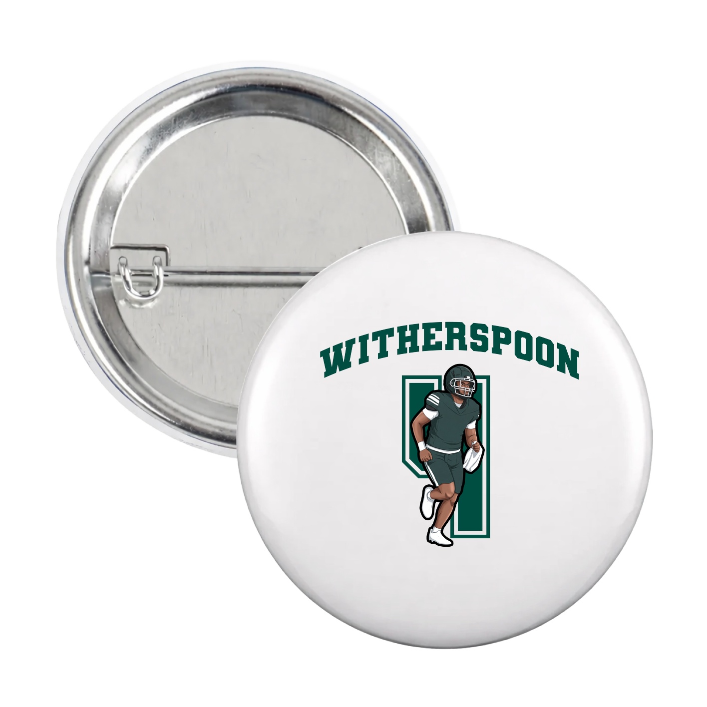 Game Day Button — Number in White
