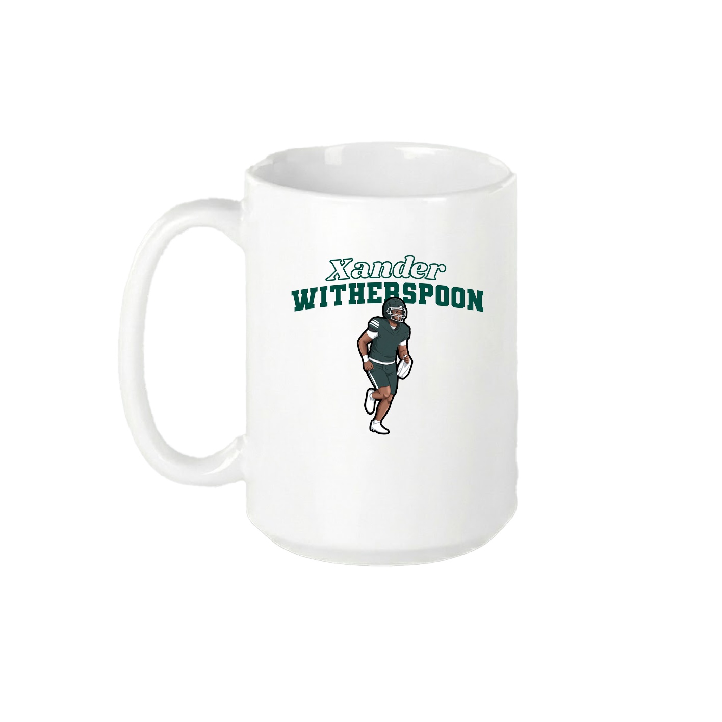 15oz Coffee Mug — Name Arch in White