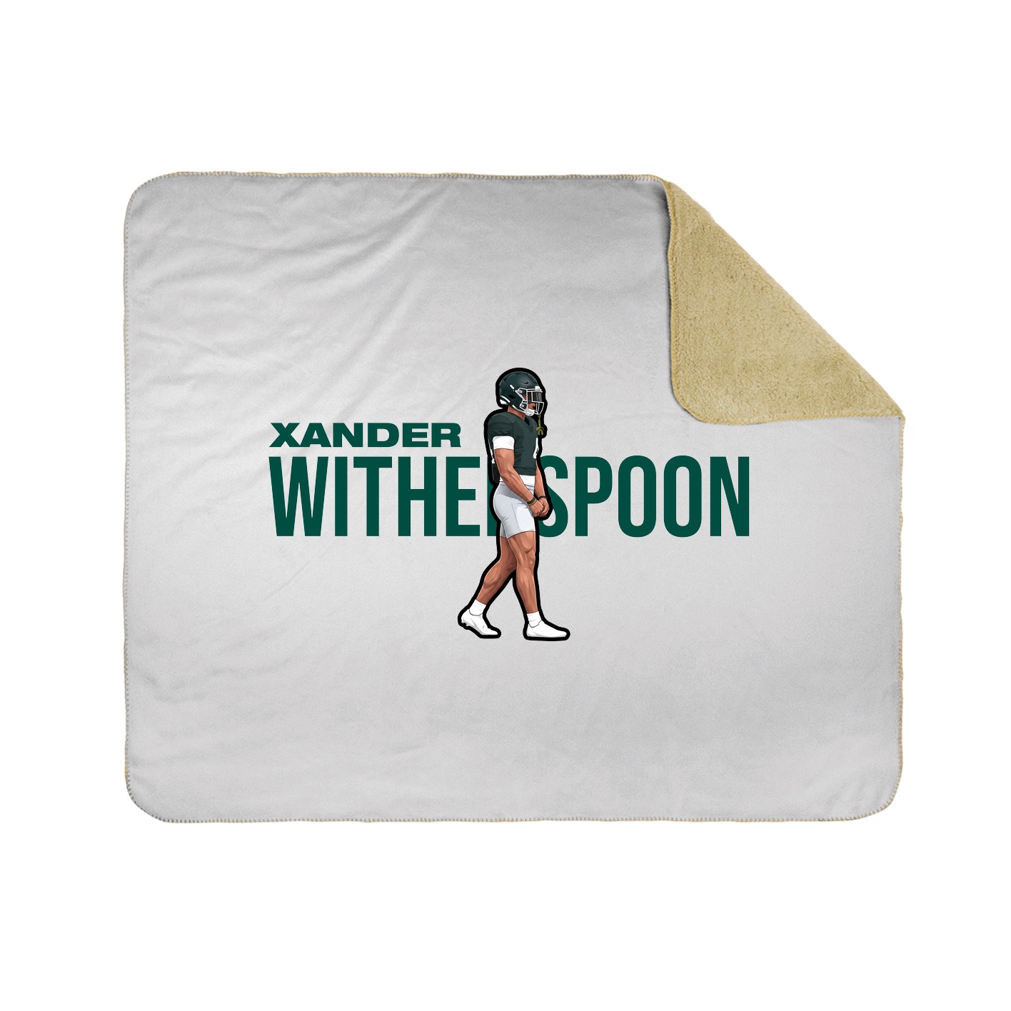 Throw Blanket — Player Name in White
