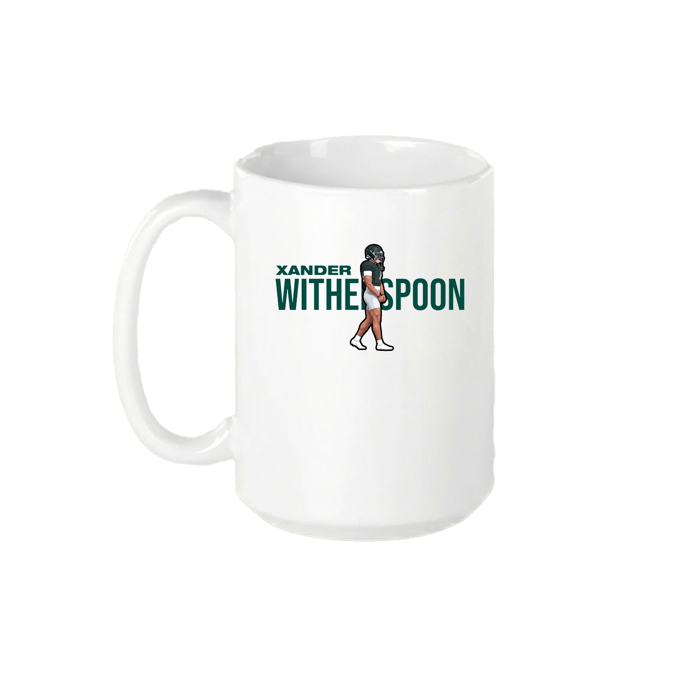 15oz Coffee Mug — Player Name in White