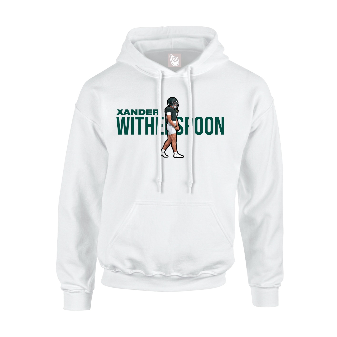 Youth Hoodie — Player Name in White