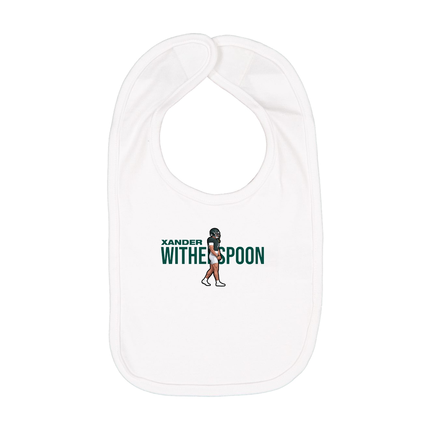 Infant Bib — Player Name in White