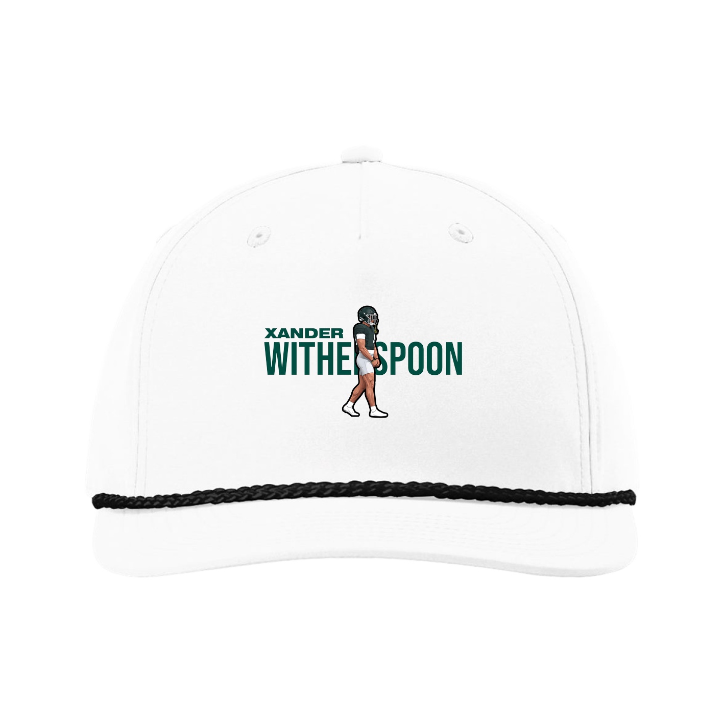 Five-Panel Classic Rope Cap — Player Name in White