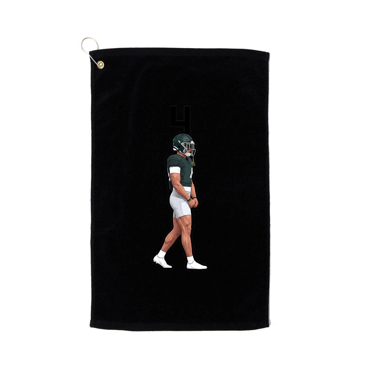 Golf Towel — Number Top in Black
