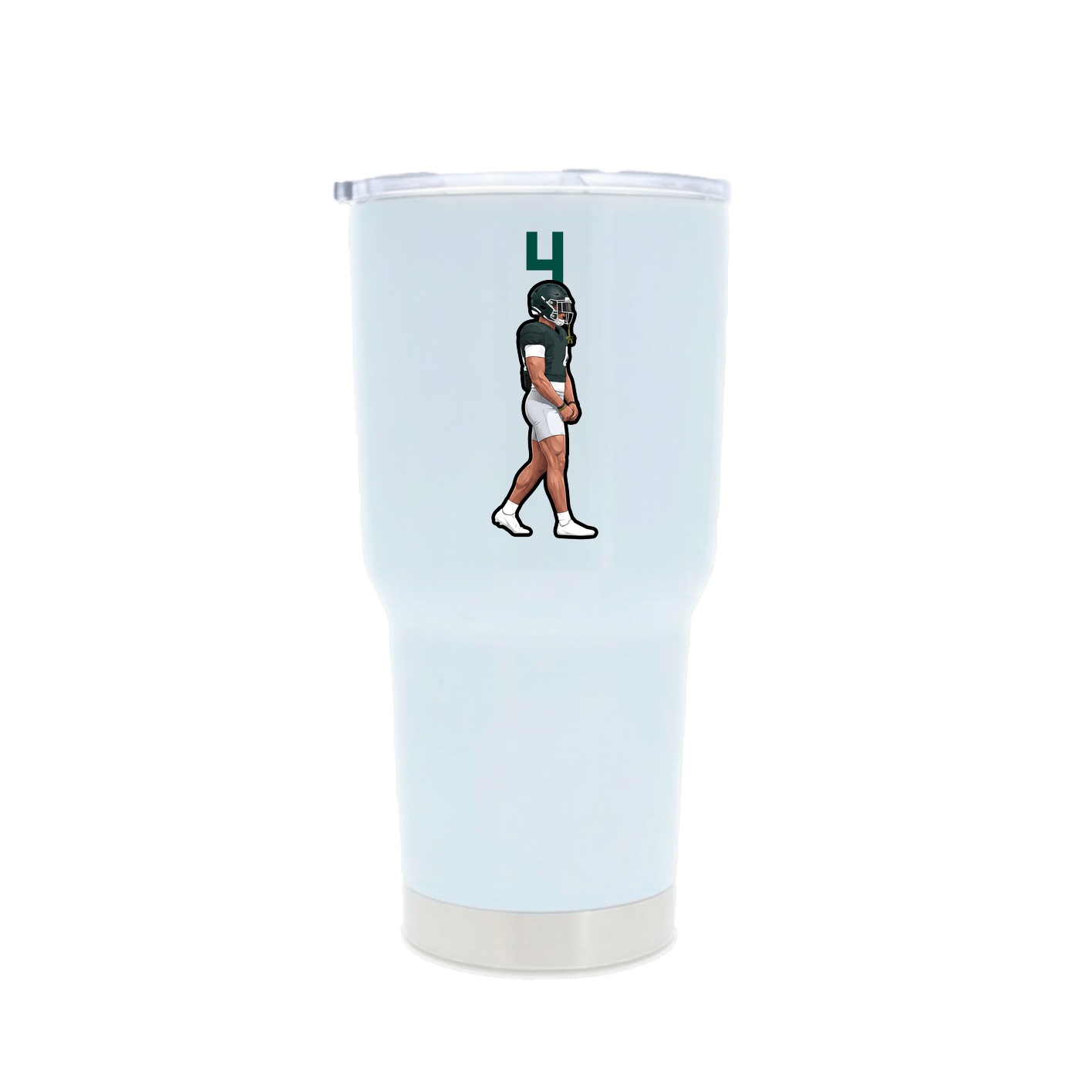 30oz Stainless Steel Tumbler — Number Top in White