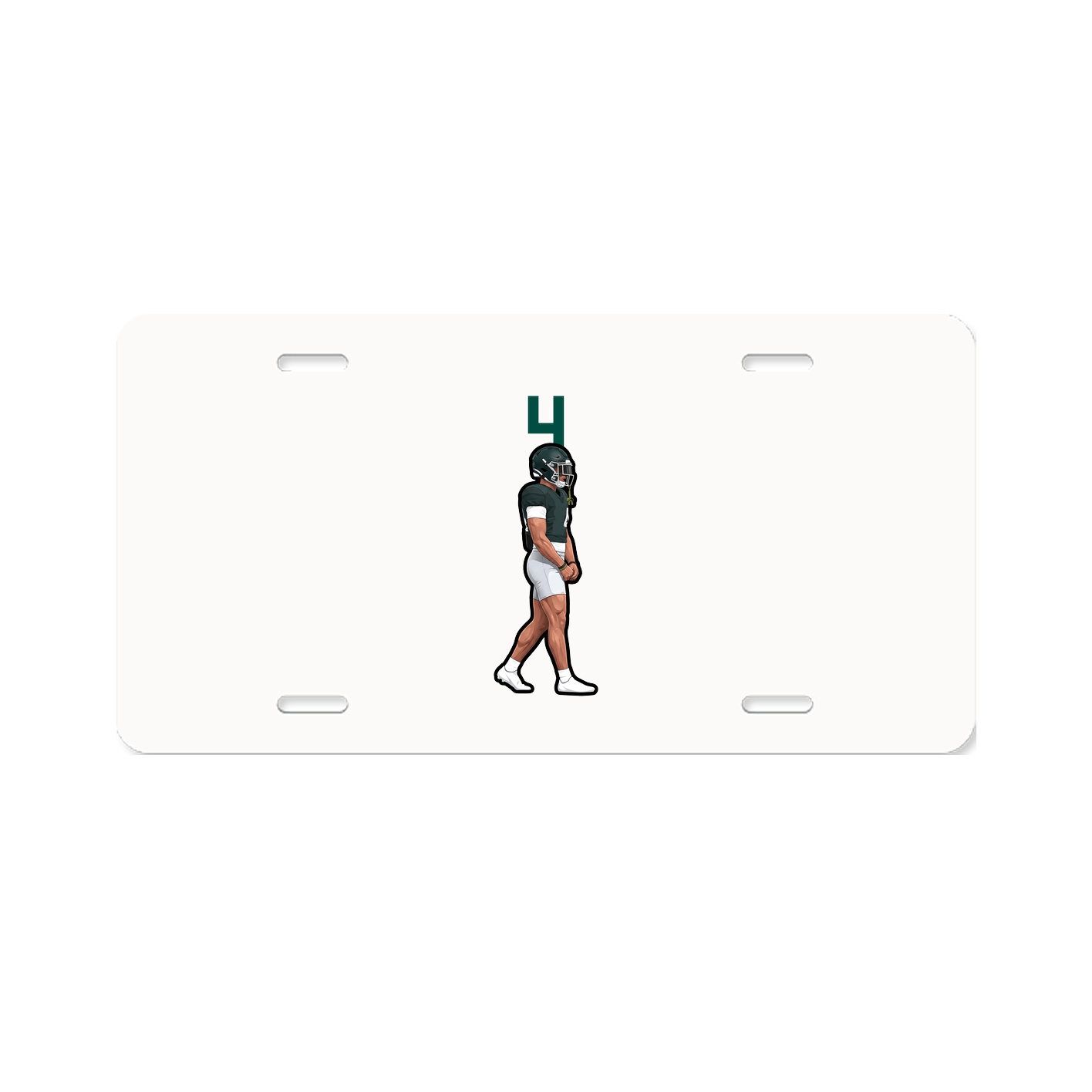 License Plate — Number Top in Classic