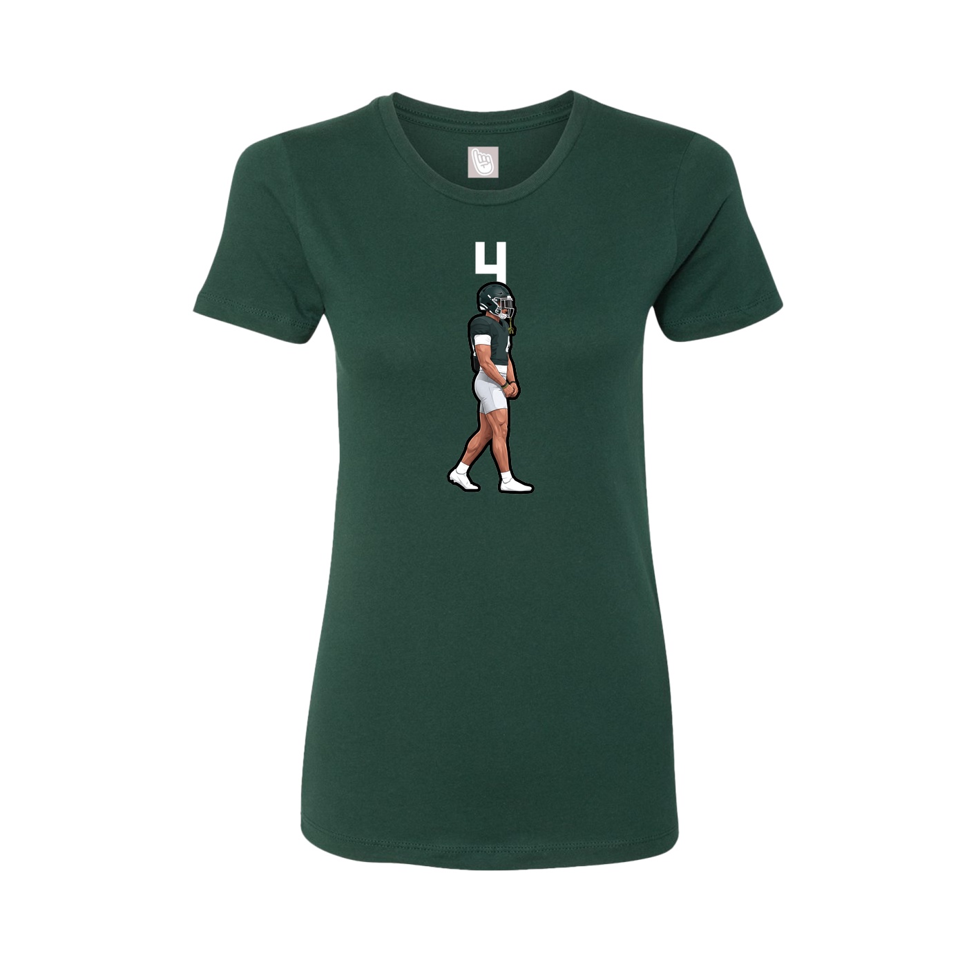 Womens Tee — Number Top in Green