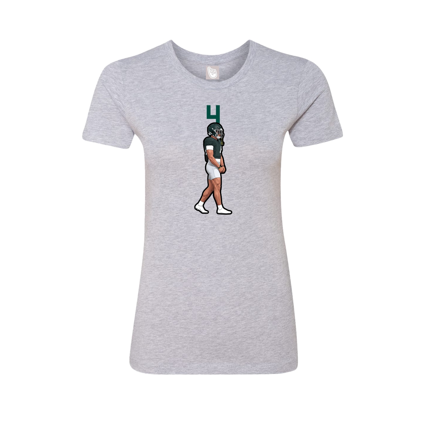 Womens Tee — Number Top in Grey