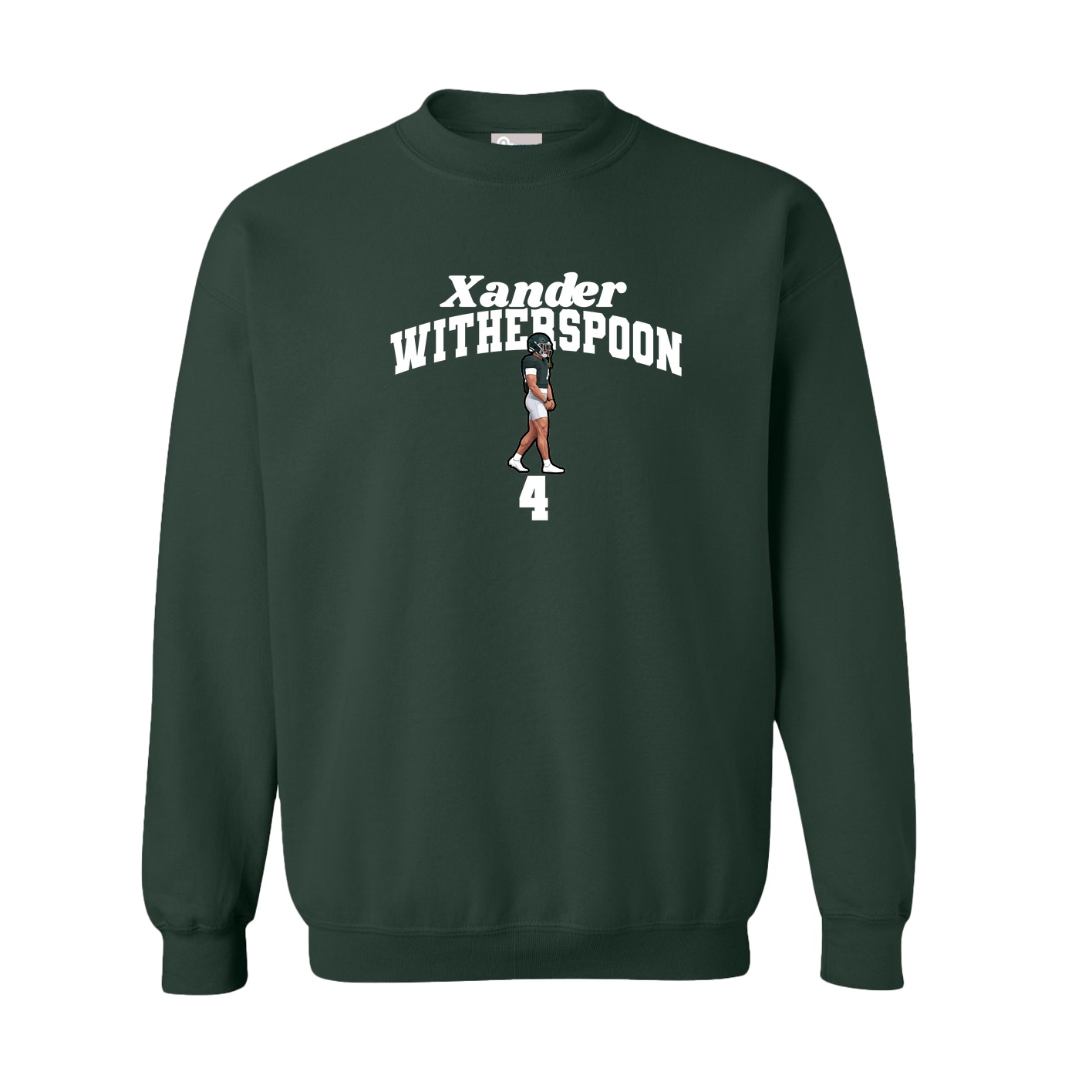 Fleece Crew — Signature Arch in Green