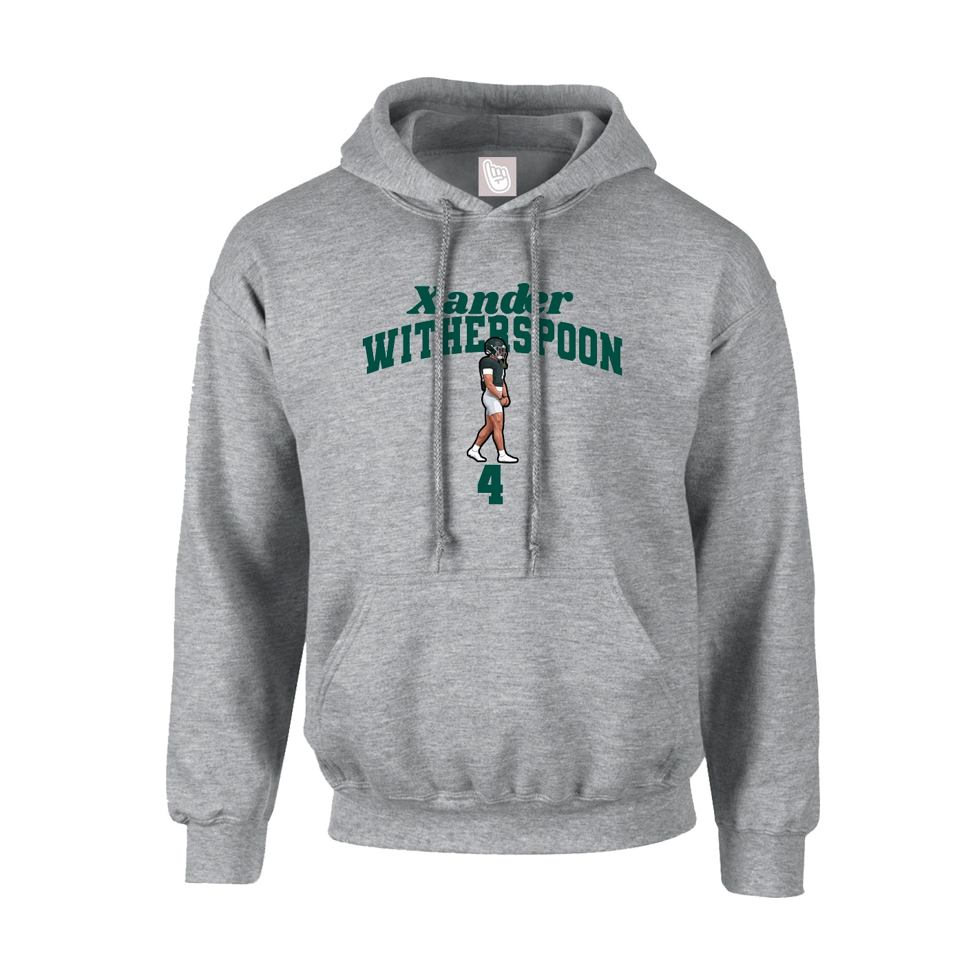Youth Hoodie — Signature Arch in Grey