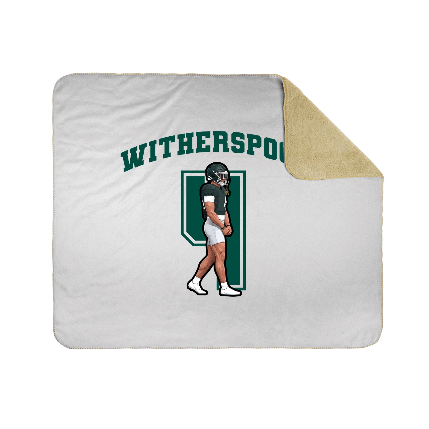 Throw Blanket — Number in White