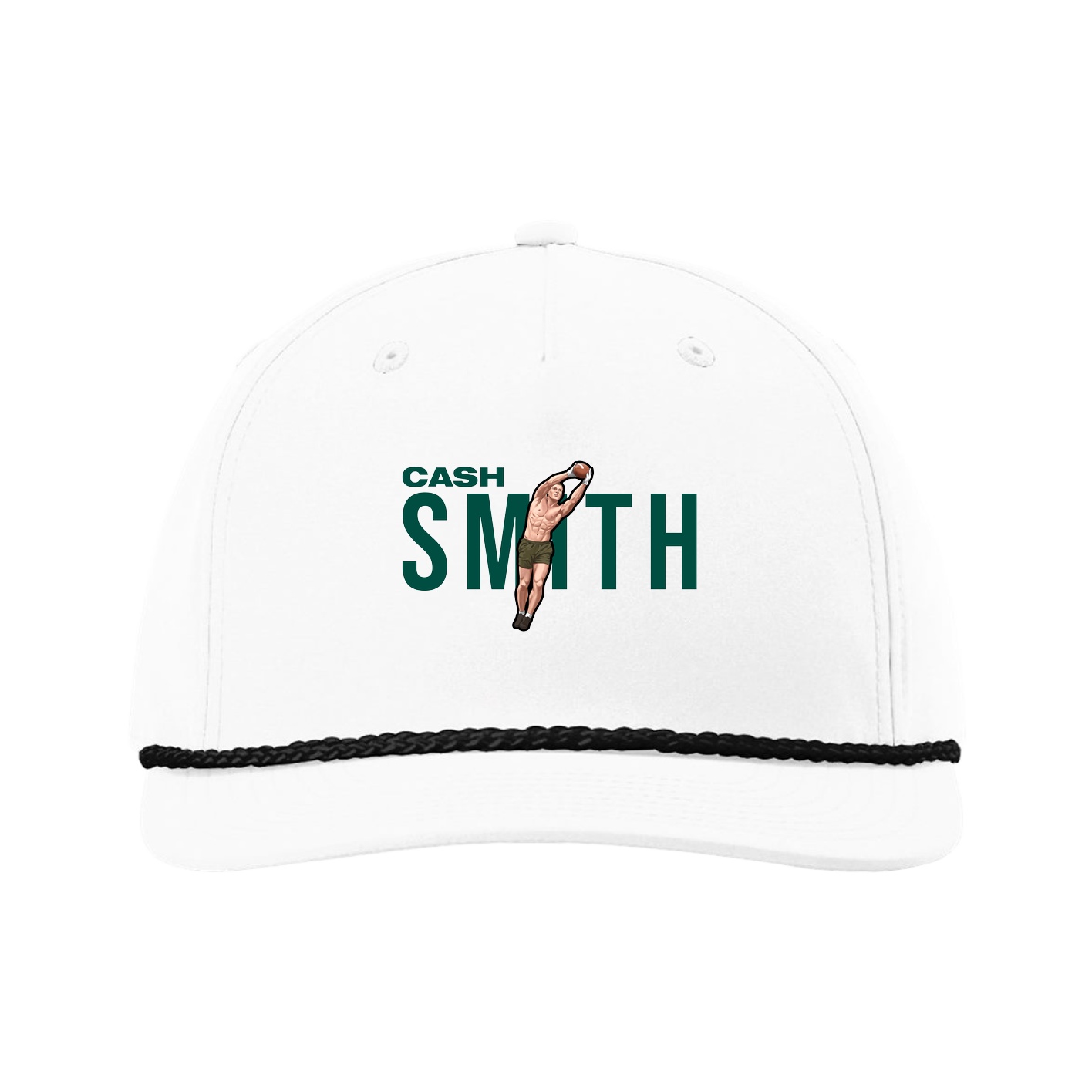 Five-Panel Classic Rope Cap — Player Name in White