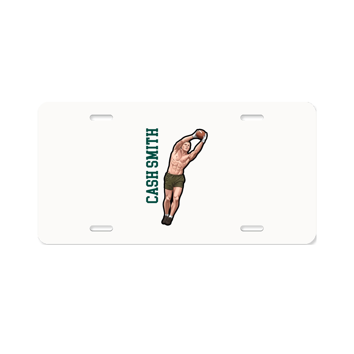 License Plate — Name Vertical in Classic