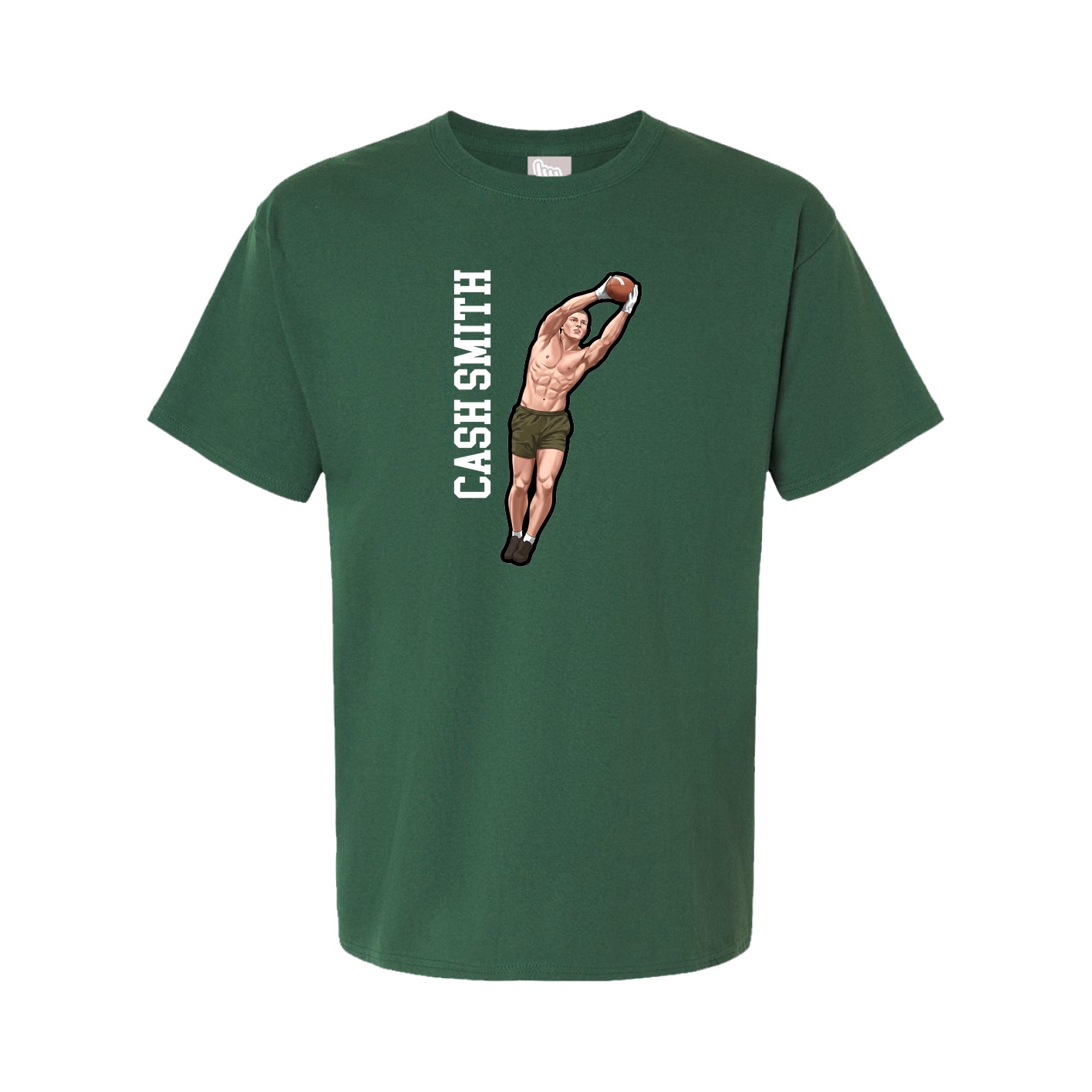 Tee — Name Vertical in Green