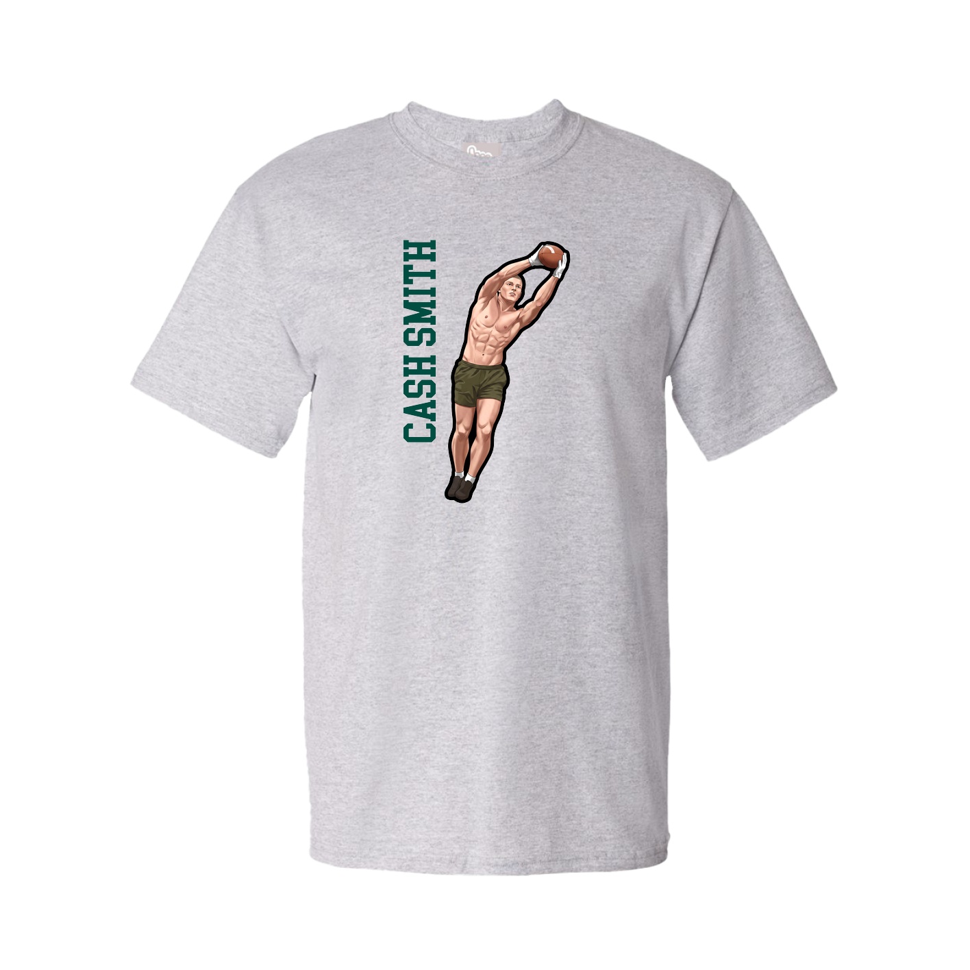 Tee — Name Vertical in Grey