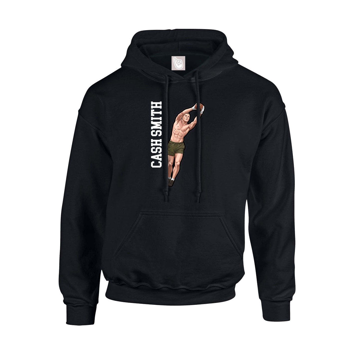 Youth Hoodie — Name Vertical in Black
