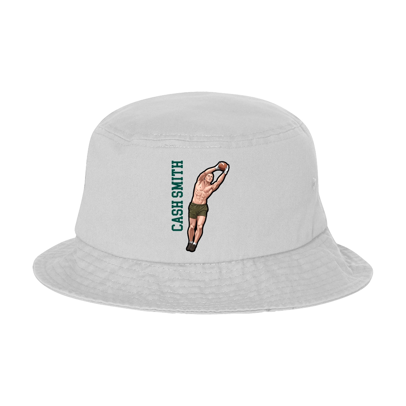 Bucket Cap — Name Vertical in White