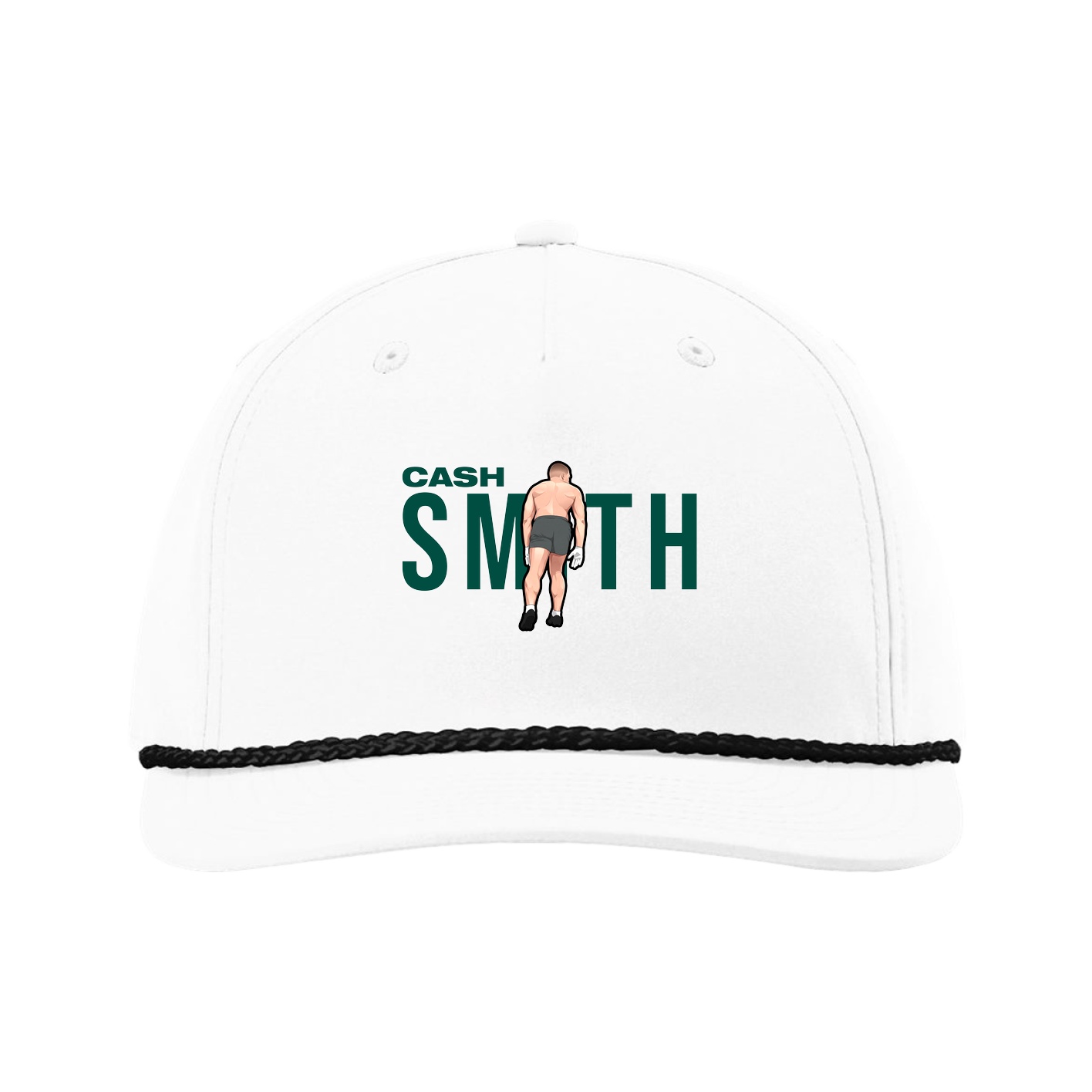 Five-Panel Classic Rope Cap — Player Name in White
