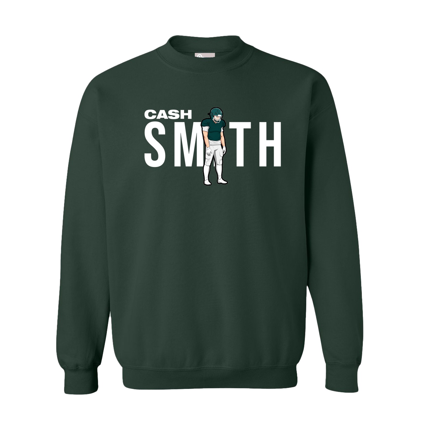 Fleece Crew — Player Name in Green