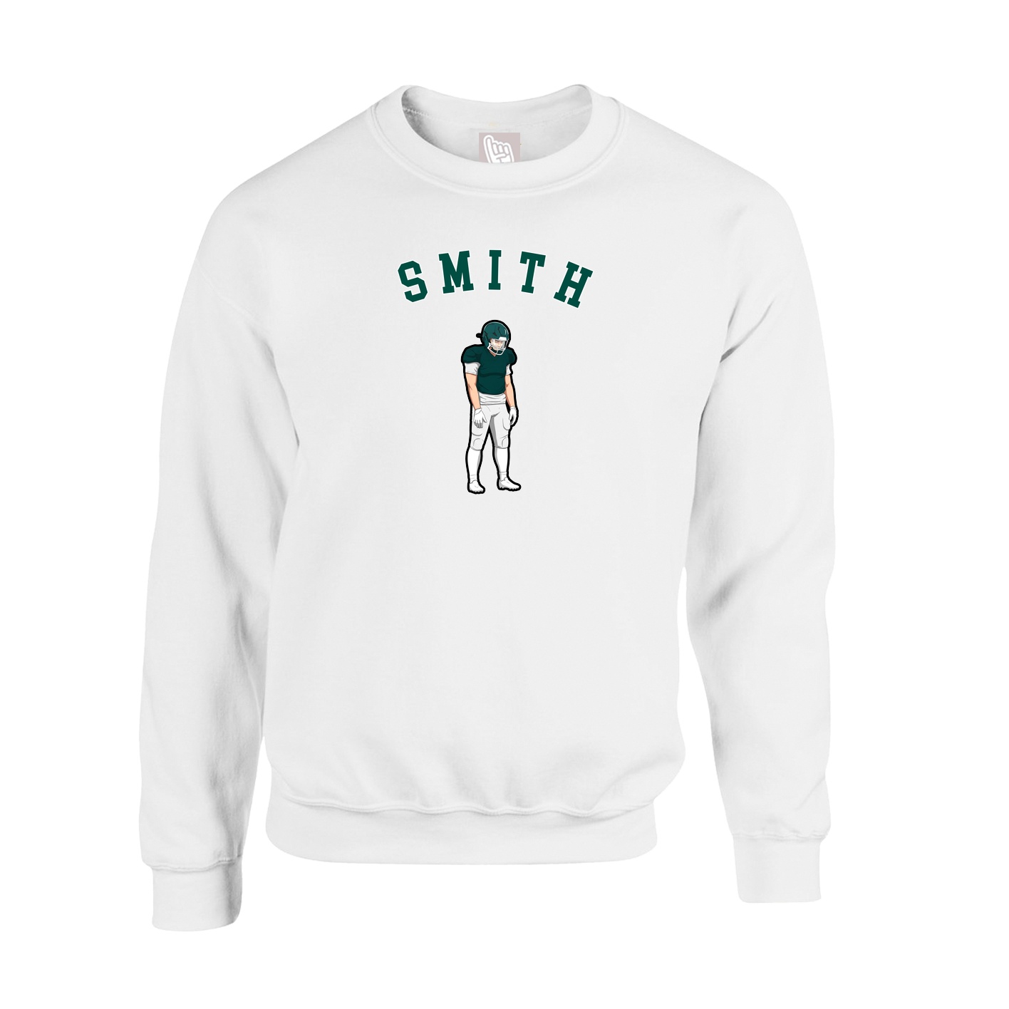 Fleece Crew — Shirsey Arch in White