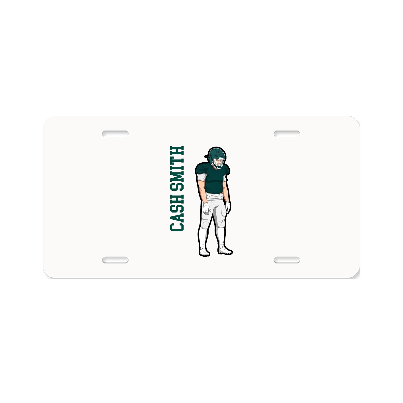 License Plate — Name Vertical in Classic