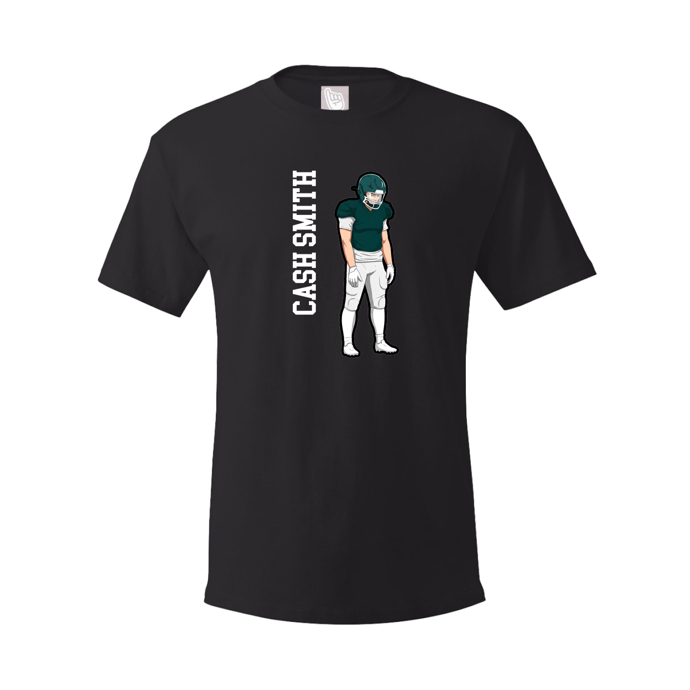 Youth Tee — Name Vertical in Black