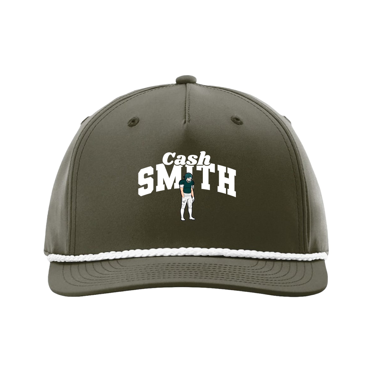 Five-Panel Classic Rope Cap — Signature Arch in Green