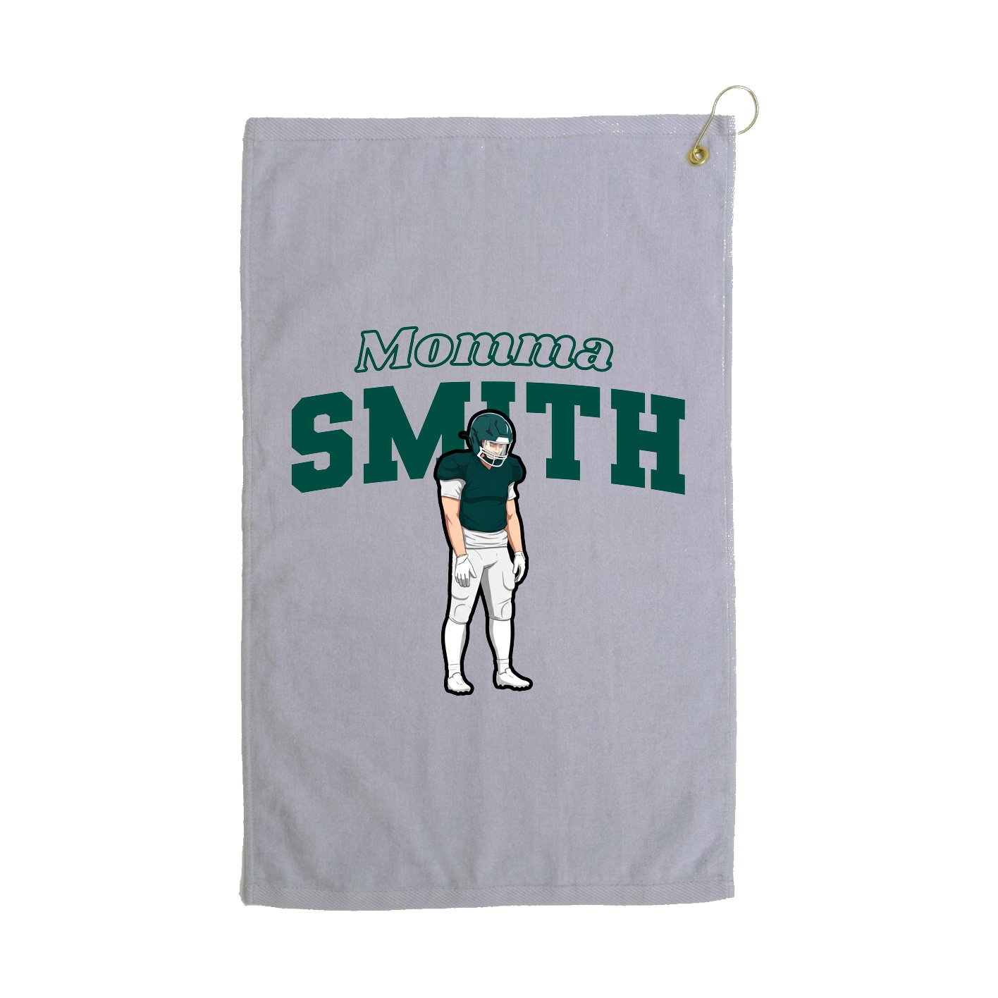 Golf Towel — Mothers Day Block in Grey
