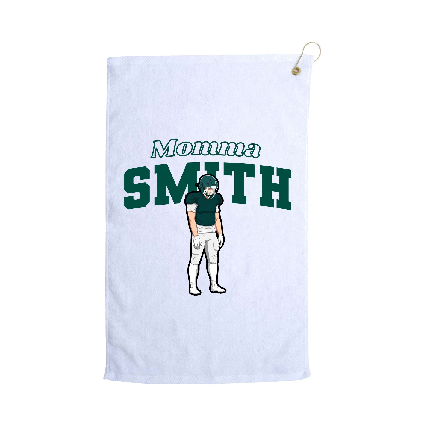Golf Towel — Mothers Day Block in White
