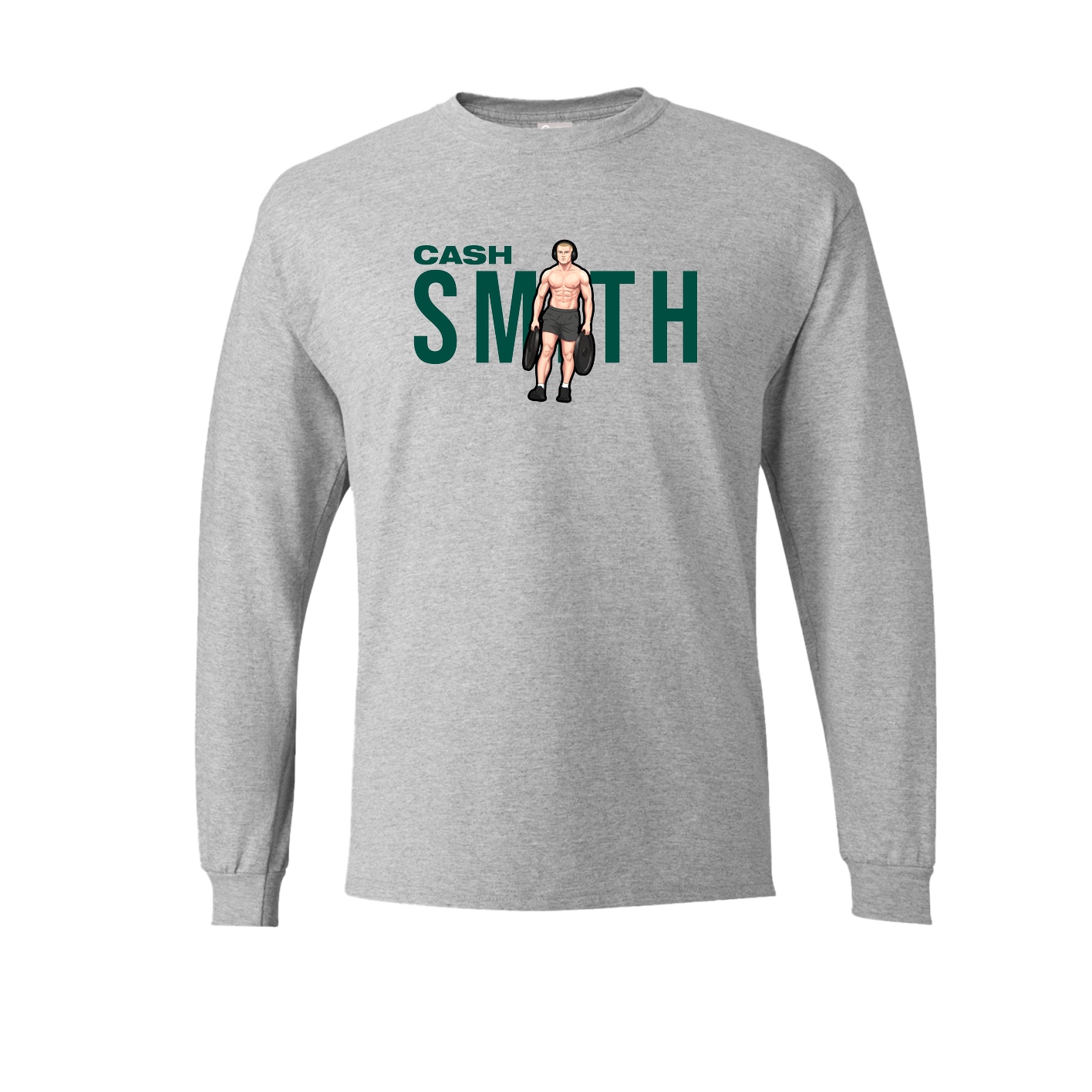 Long Sleeve Tee — Player Name in Grey