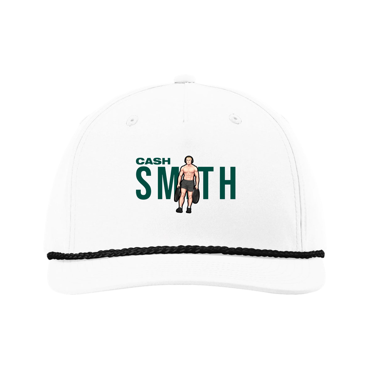 Five-Panel Classic Rope Cap — Player Name in White