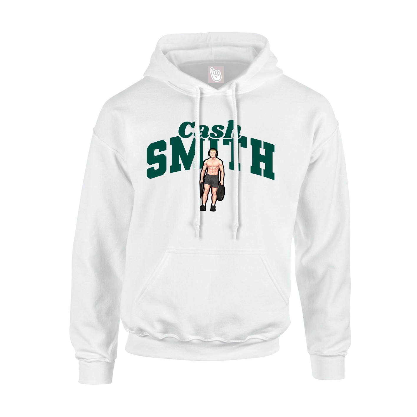 Hoodie — Signature Arch in White
