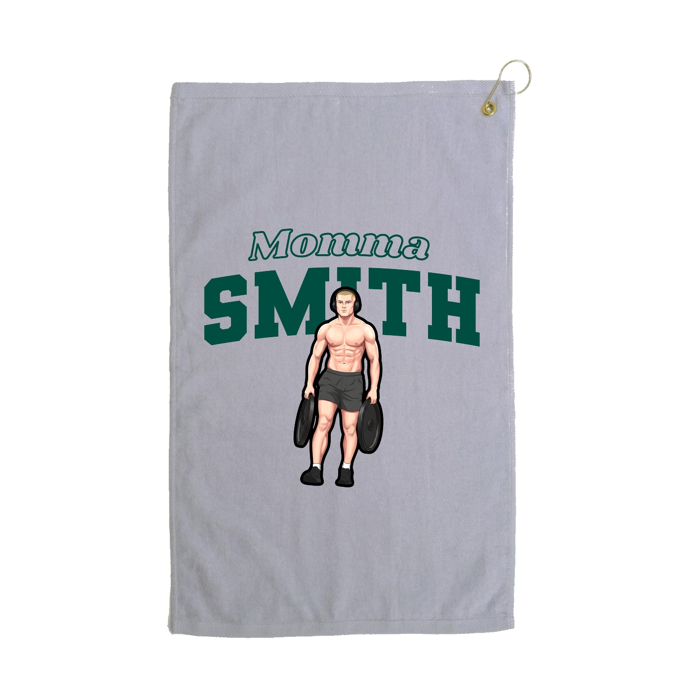 Golf Towel — Mothers Day Block in Grey