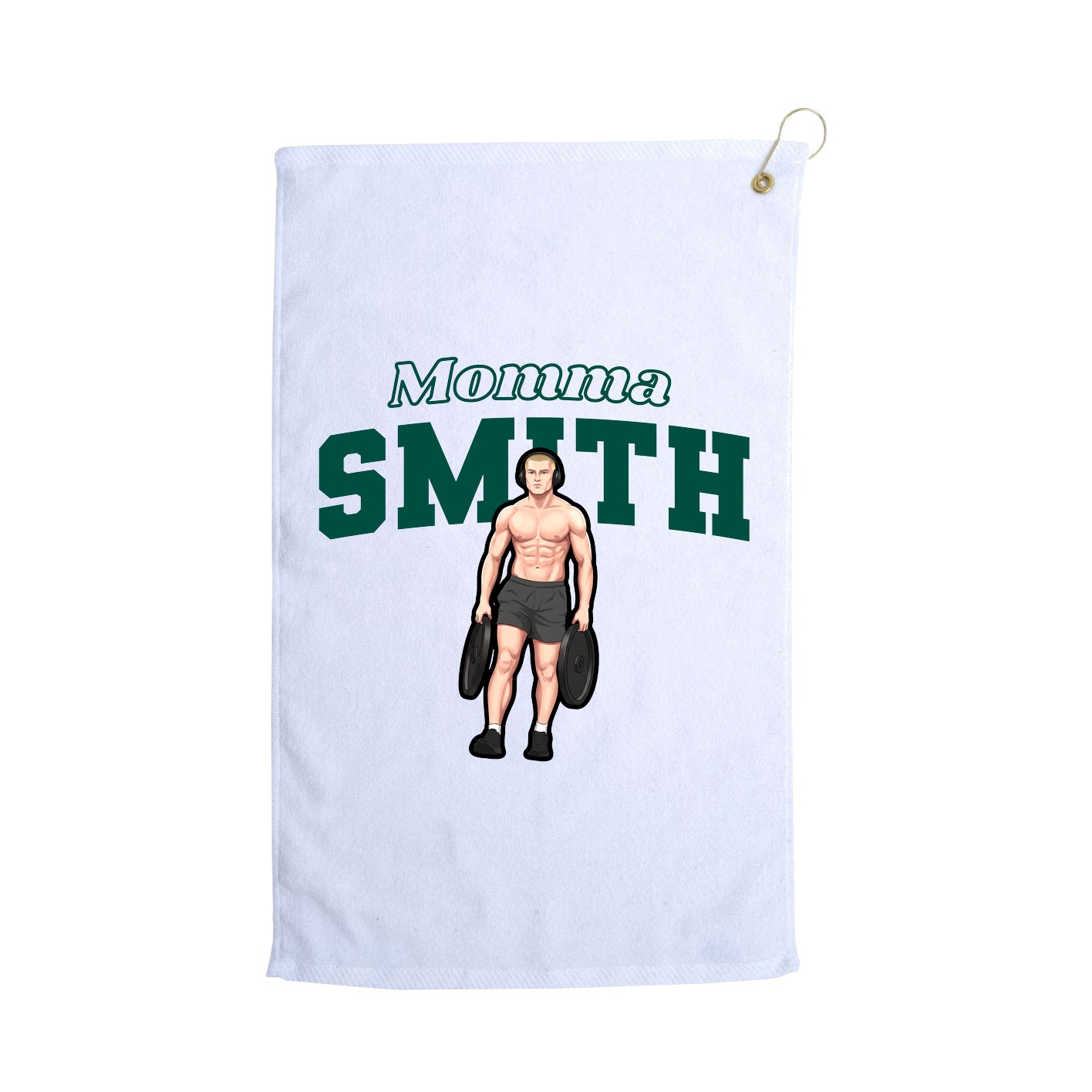 Golf Towel — Mothers Day Block in White