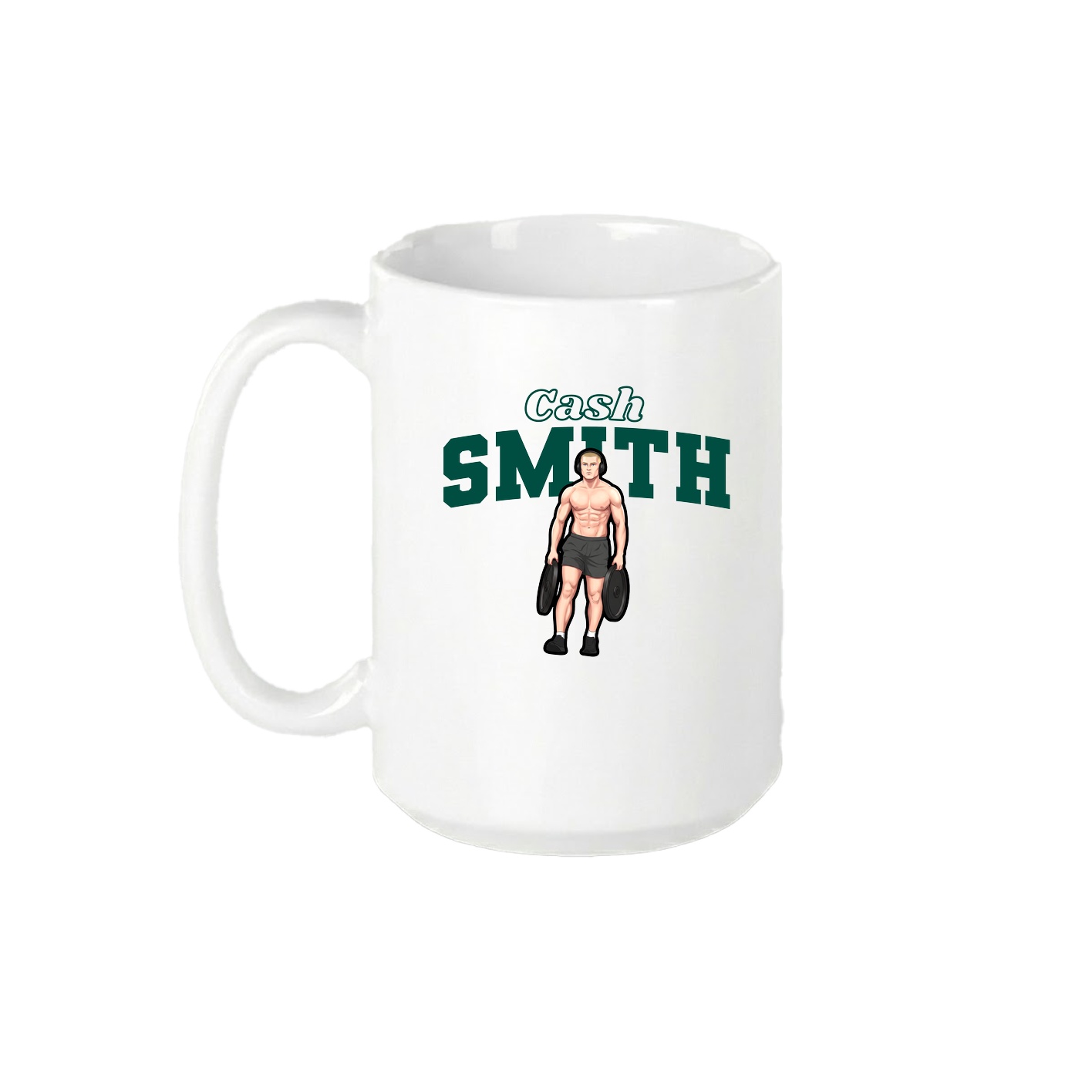 15oz Coffee Mug — Name Arch in White