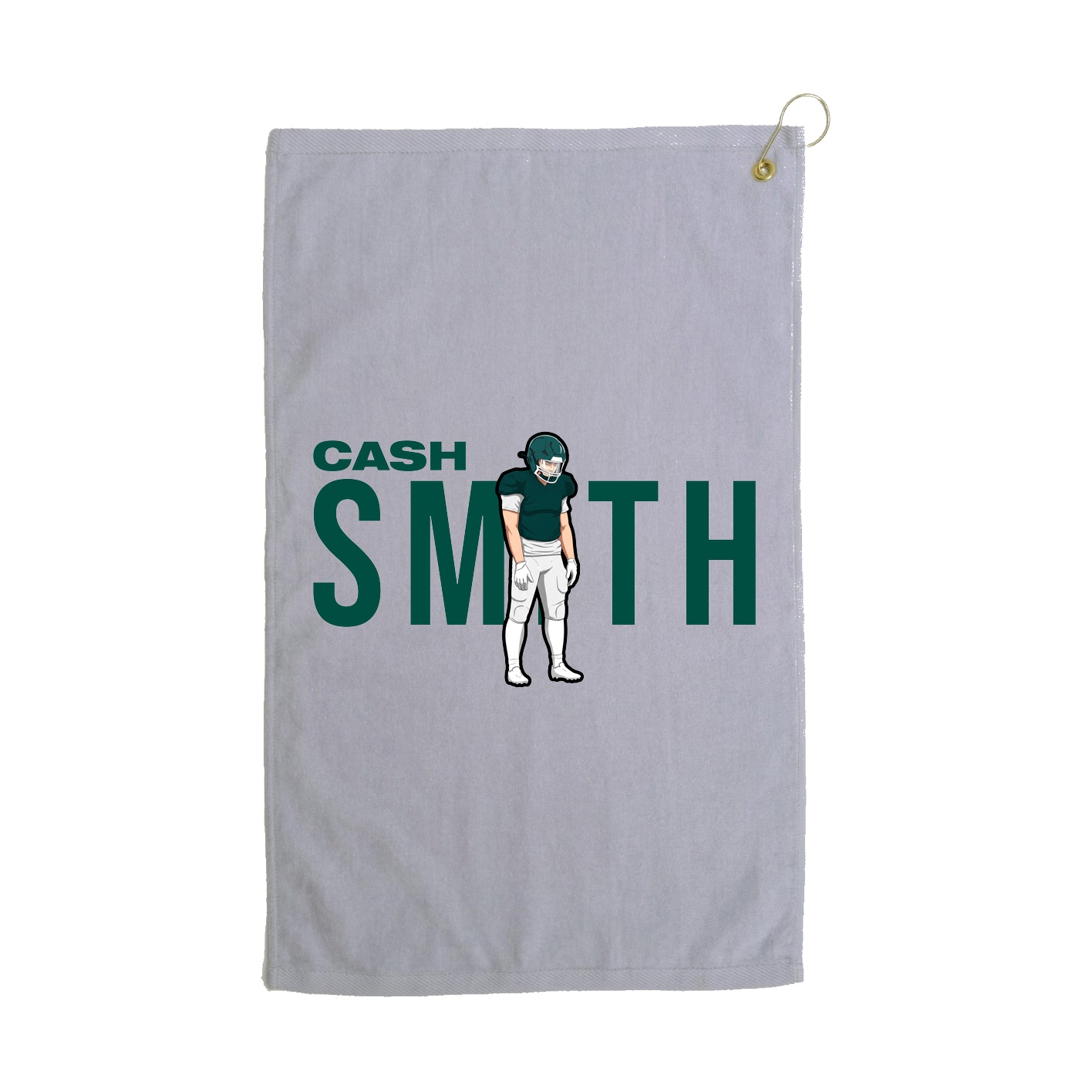 Golf Towel — Player Name in Grey