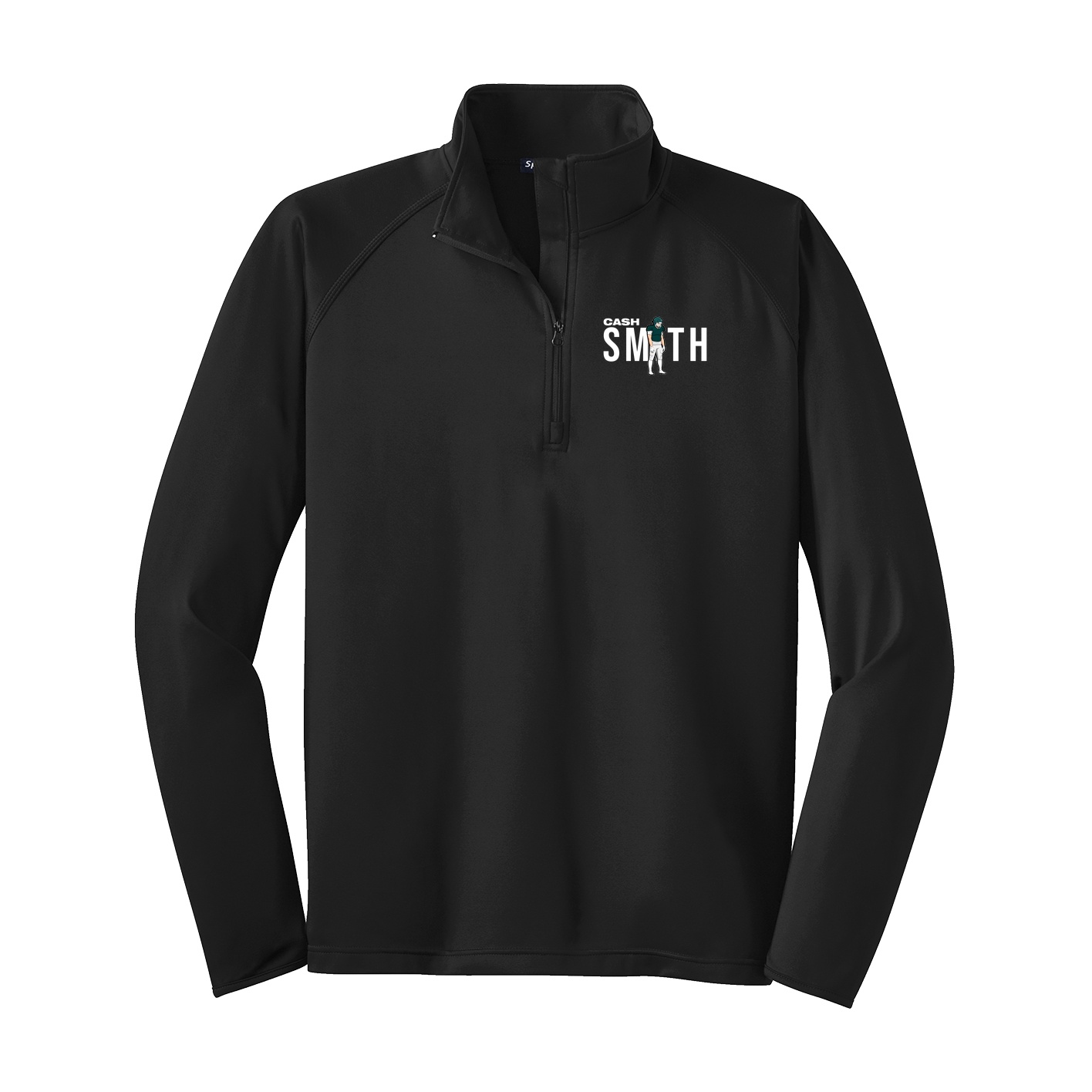 Q-Zip Pullover — Player Name in Black