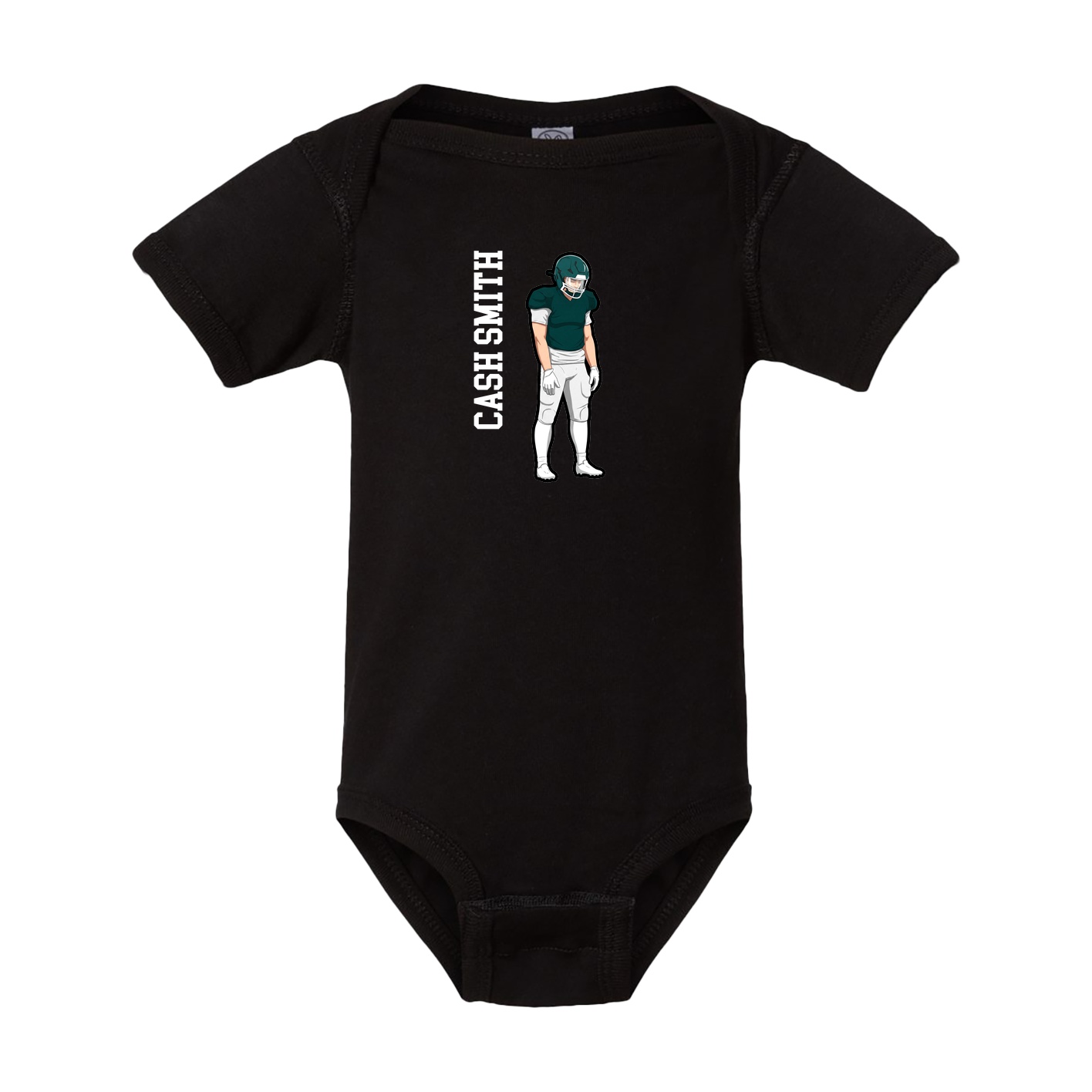 Baby Onesie — Name Vertical in Black
