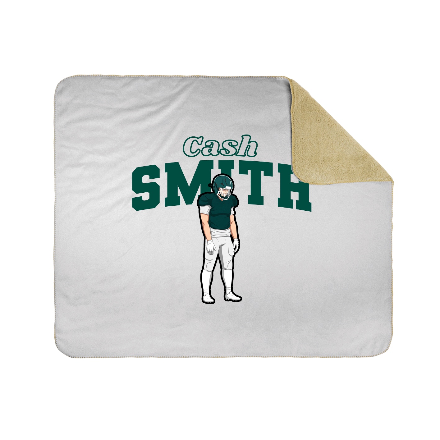 Throw Blanket — Name Arch in White