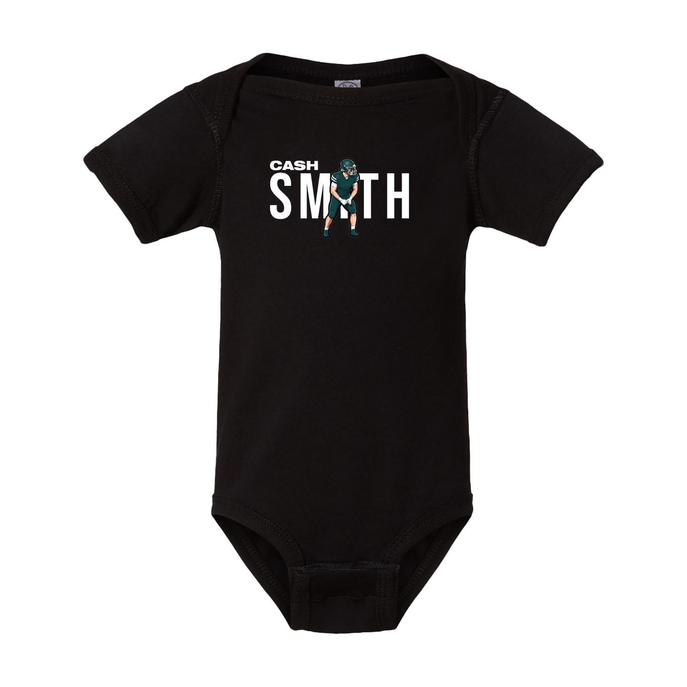 Baby Onesie — Player Name in Black