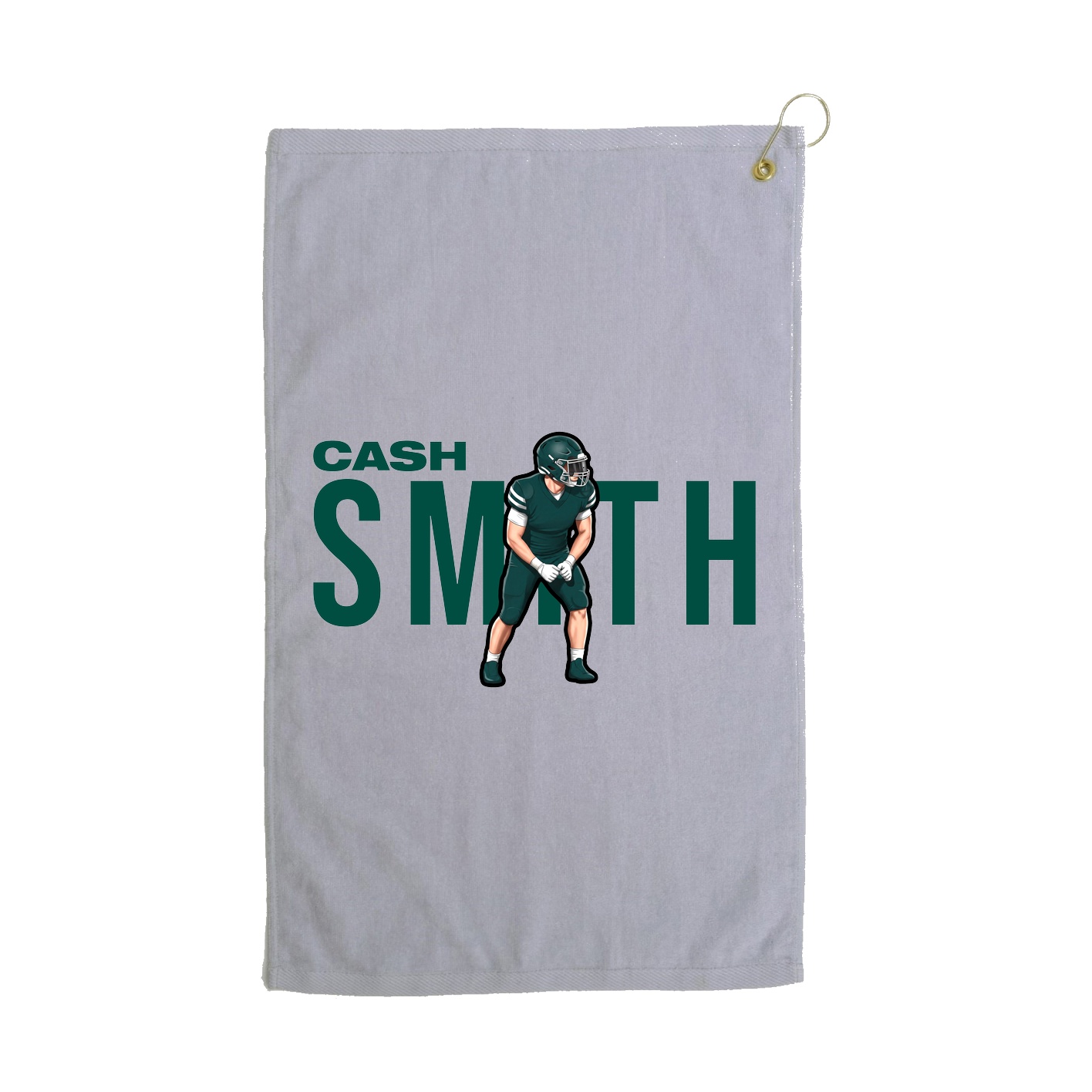 Golf Towel — Player Name in Grey