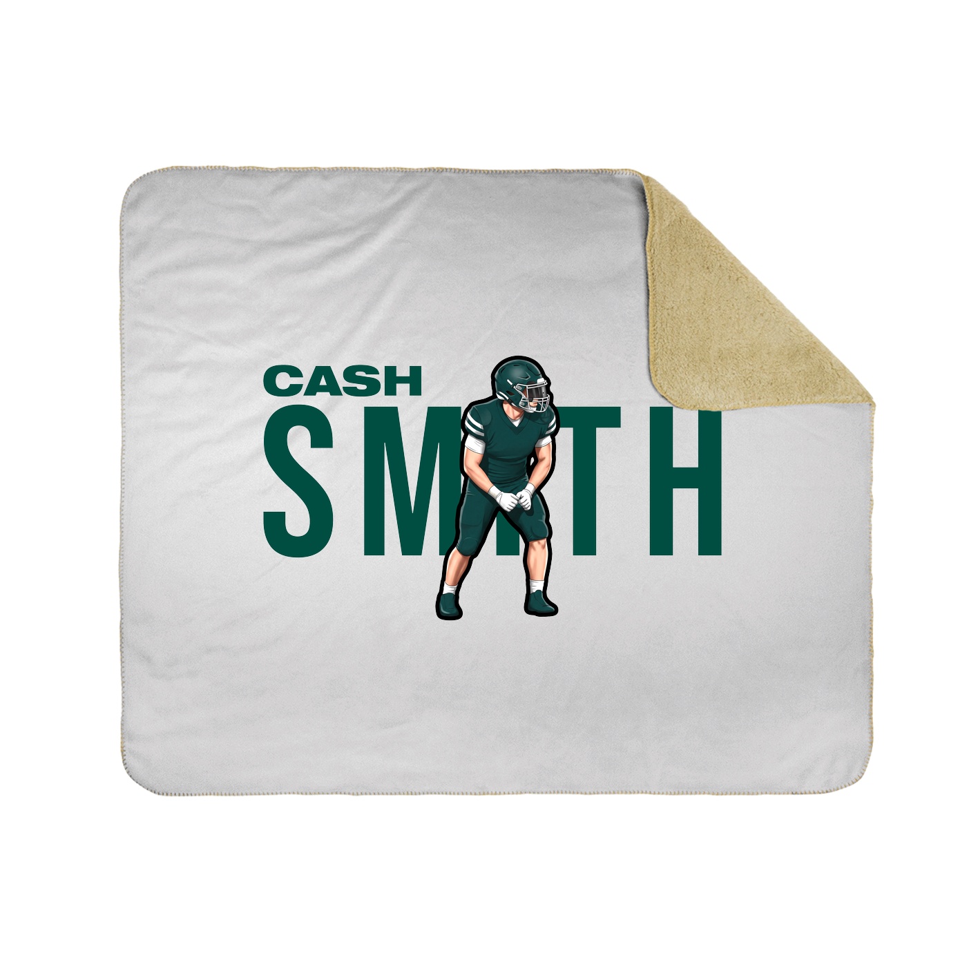 Throw Blanket — Player Name in White