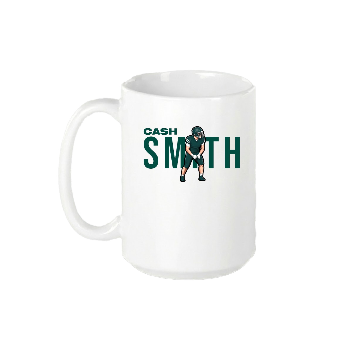 15oz Coffee Mug — Player Name in White