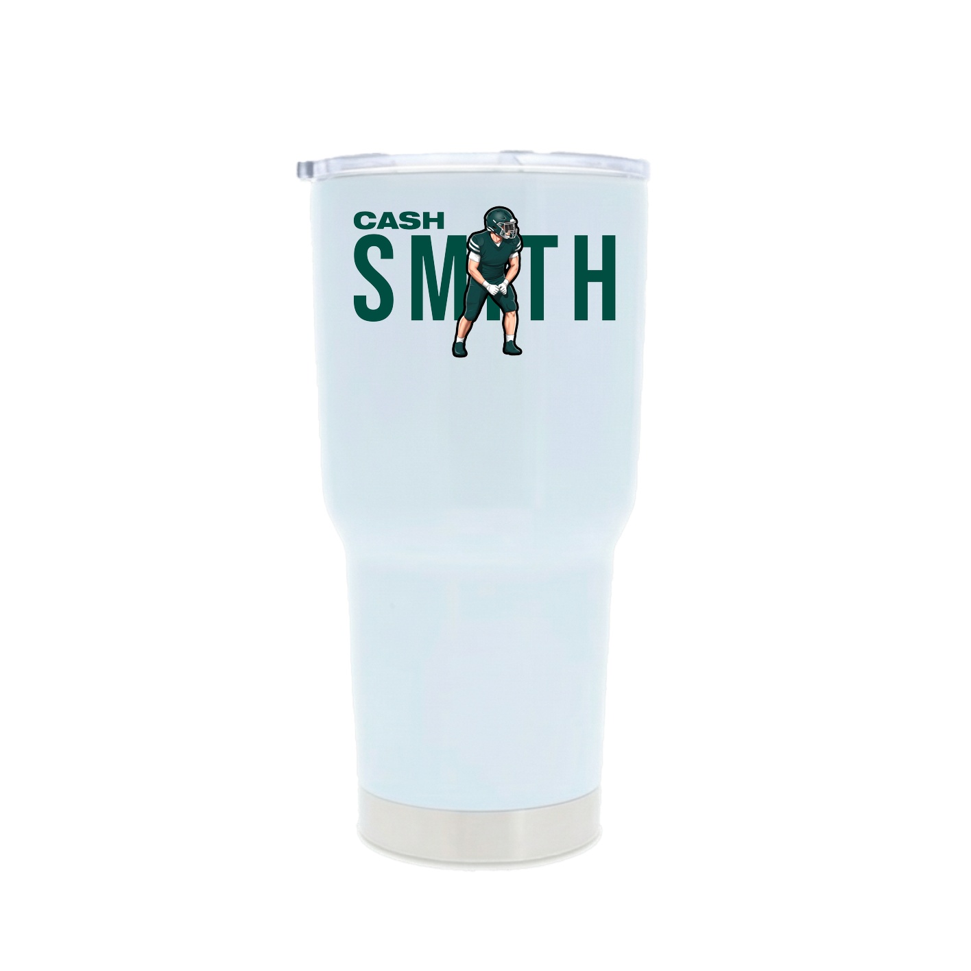 30oz Stainless Steel Tumbler — Player Name in White
