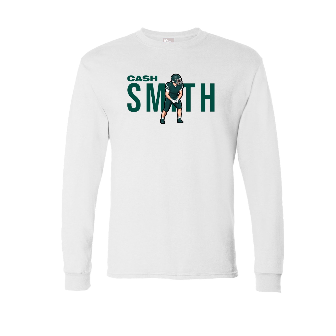 Long Sleeve Tee — Player Name in White