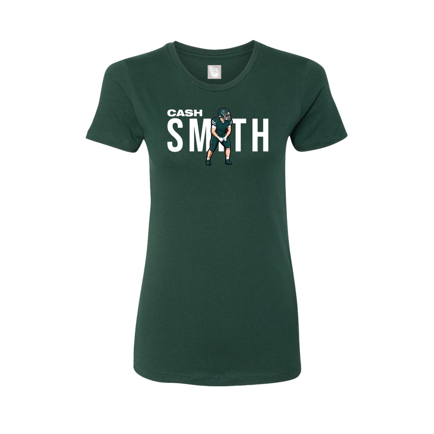 Womens Tee — Player Name in Green