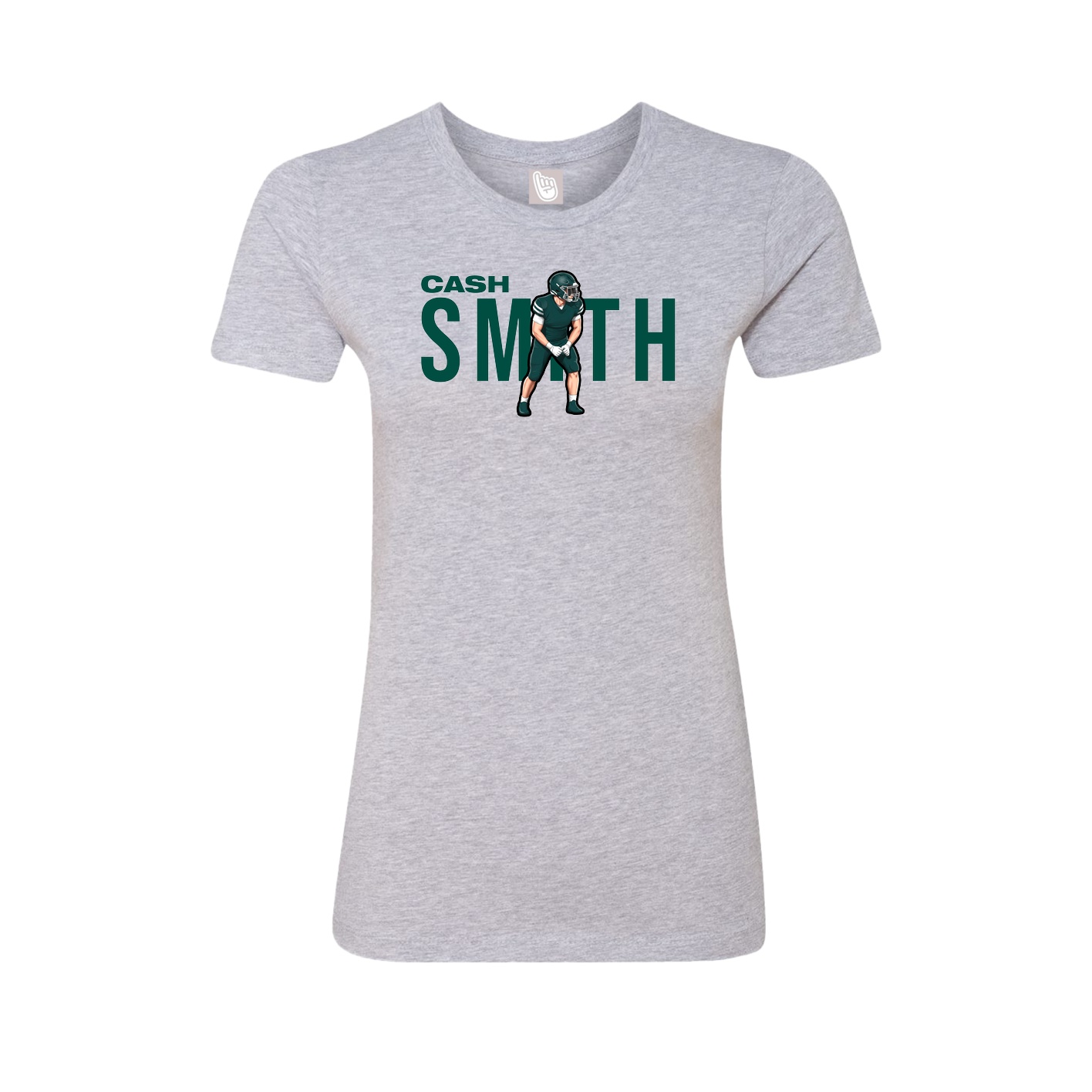 Womens Tee — Player Name in Grey
