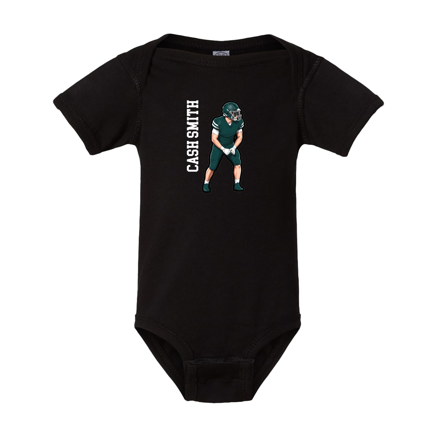 Baby Onesie — Name Vertical in Black