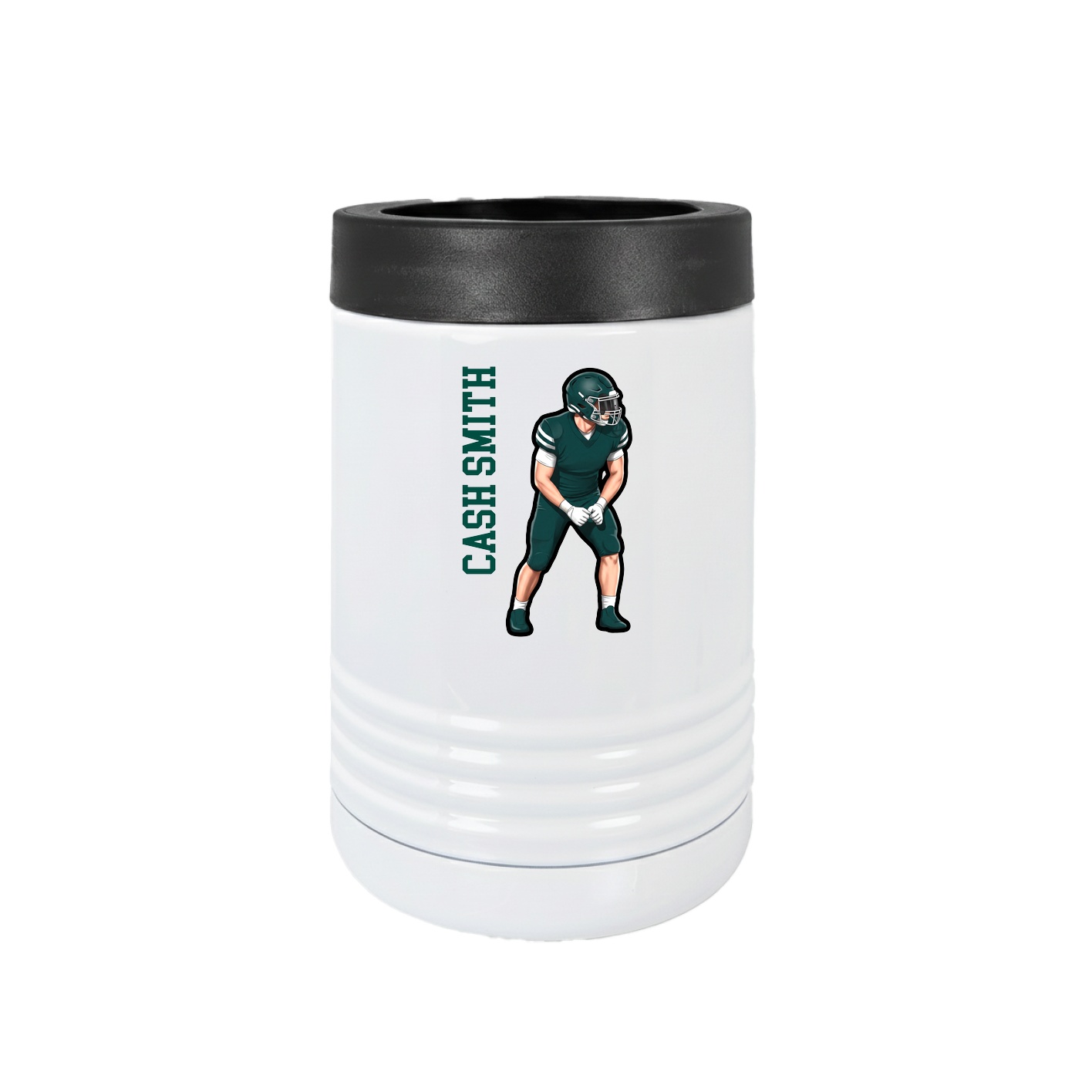 Beverage Holder — Name Vertical in White